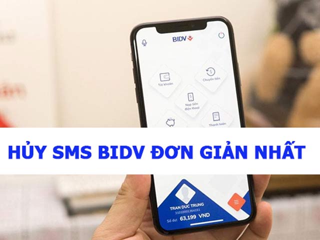 hủy SMS Bankingn BIDV